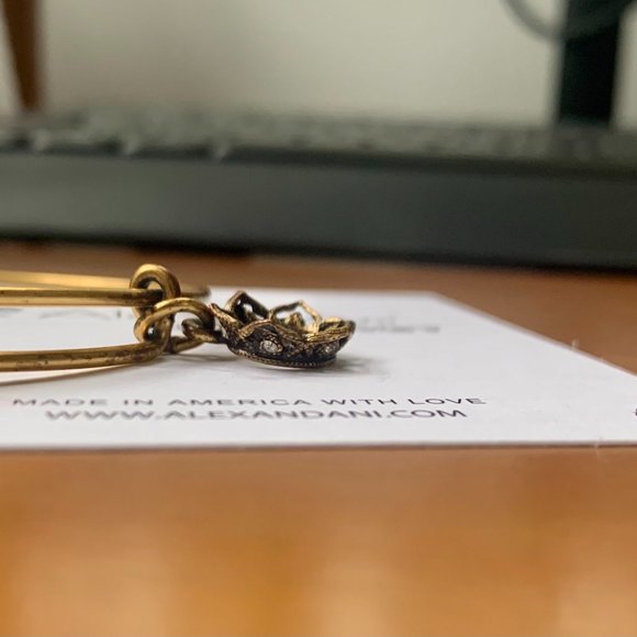 Alex and Ani Gold Crown Charm Bangle - Picture 3 of 3